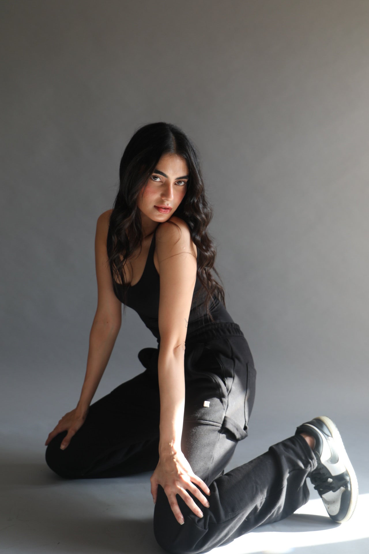 carpenter style sweatpants - soot