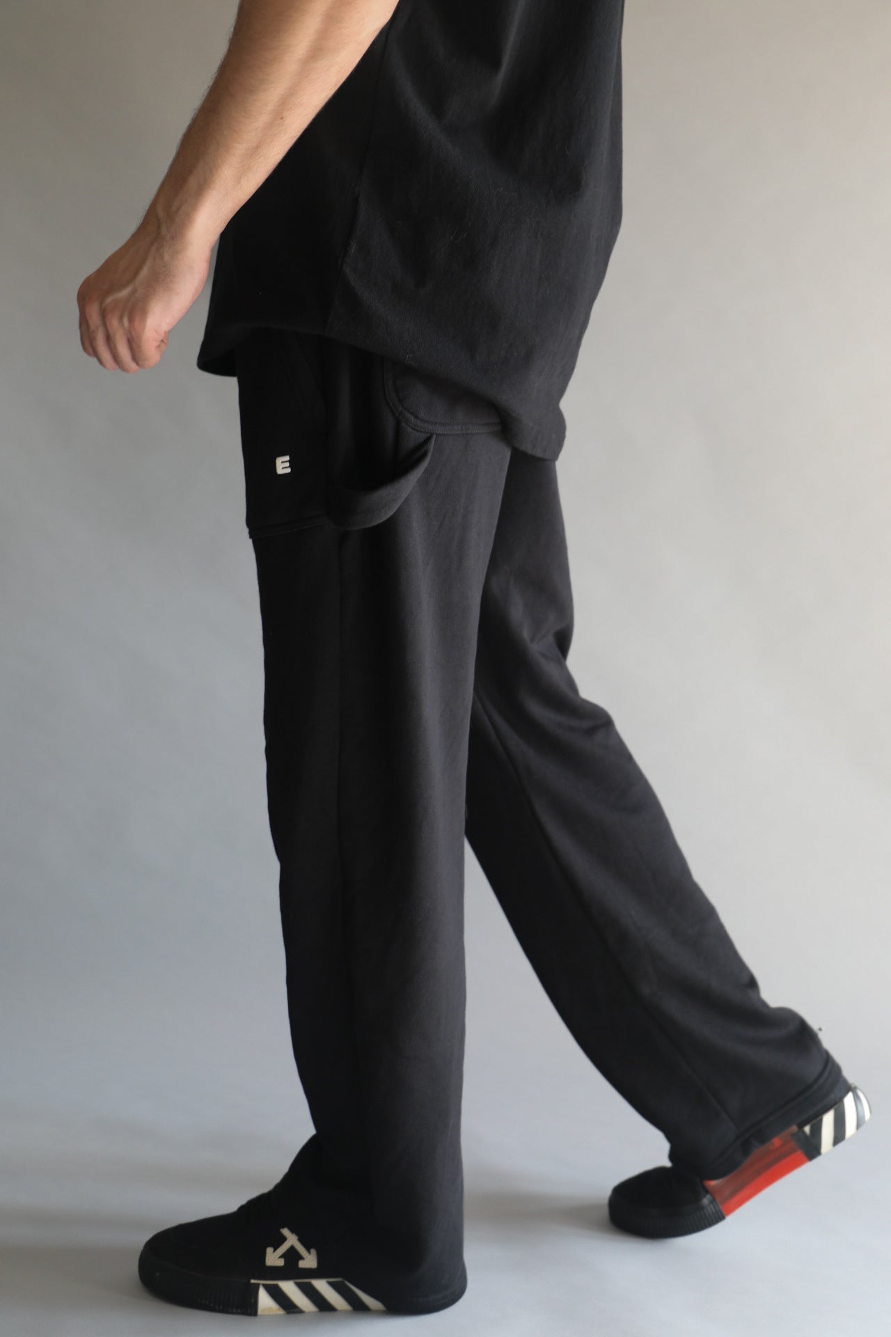 carpenter style sweatpants - soot