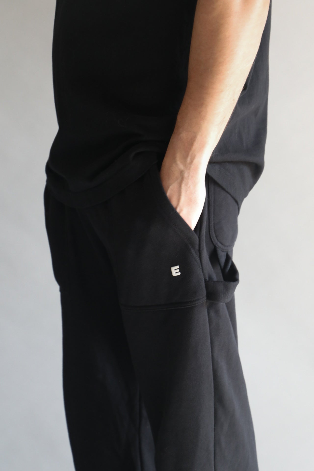 carpenter style sweatpants - soot